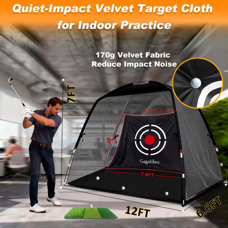 Golf Net,Golf Net Backyard Driving,Golf Driving Range,Golf Set Net,Heavy Duty Dome Golf Practice Net,Golf Practice Hitting Net,Quick Setup with Target Cloth and Carry Bag(Style Optional)