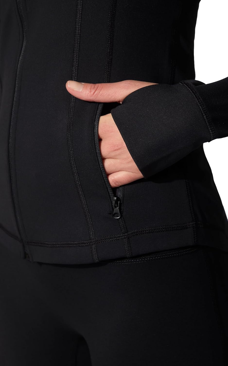 Full Zip Running Track Jacket Lightweight Athletic Slim Fit Jacket with Thumbholes