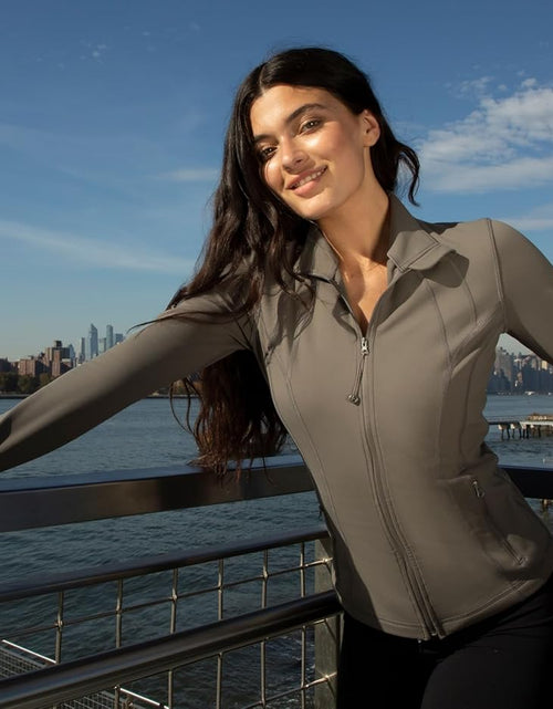 Load image into Gallery viewer, Full Zip Running Track Jacket Lightweight Athletic Slim Fit Jacket with Thumbholes
