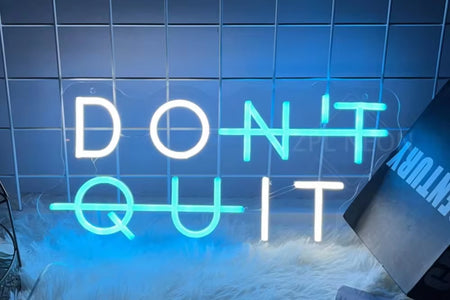 Neon Sign DON'T QUIT DO IT Neon Led Sign Inspirational Quote Game Room Bedroom Decor Wall Art Motivate Neon Light Gym Classroom