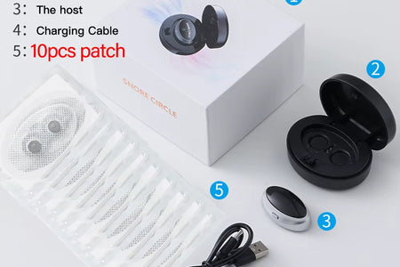 SmartSnore™ 5-Pair EMS Anti-Snoring Device – Breathe Easy, Sleep Deep