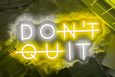 Neon Sign DON'T QUIT DO IT Neon Led Sign Inspirational Quote Game Room Bedroom Decor Wall Art Motivate Neon Light Gym Classroom