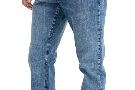 Mens Jeans Relaxed Fit – Straight Leg Stretch Jeans for Men – Ultimate Comfort Superflex Pants